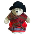 Vintage Classic Paddington Bear Aunt Lucy Plush Teddy 13  Rare Eden Scarf Hat