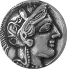 Athena   Owl  Goddess Of Wisdom Version 2  Greek Replica Reproduction Coin