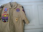 Boy Scouts Of America Adult Men s Large  Shirt With Patches