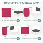 9 Pcs Outdoor Patio Courtyard 9-piece Covers Replacement Set  9-piece  Pink