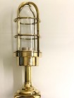 Handcrafted Solid Brass Marine Pedestal Light   Vintage Dock Post Lamp   Coastal