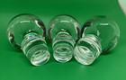 Lot 3 Vintage Heavy Clear Solid Glass Teardrop Decanter Liquor Bottle Stopper