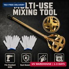 Paint Mixer For Drill - 15 75  Spiral Mixer Paddle For 1-5 Gallon Buckets   Rust