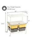 Rolling Storage Cart W 4 Drawers 2 Shelves Metal Rack Shelf Utility Organizer