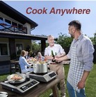 Changbert Induction Cooktop  Commercial Grade Portable Cooker  Large 8    1800w