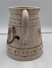 Vintage Treasure Craft Usa Folk Art Lovebirds Floral Ceramic Pitcher 8 75   