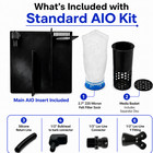 20 Gallon Long Aio Aquarium Insert Filter Sock Media Basket Kit