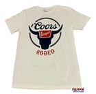 New Coors Rodeo Bull Horns Banquet Beer 1873 Classic Men s White Vintage T-shirt