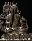 13 2  Old China Bronze Gilt Carving Buddhism Fudo Myoo Acalanatha Buddha Statue