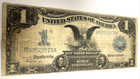 1899  1 Silver Certificate Black Eagle  Large Note Key Date Blue Seal Very Nice