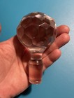 Atlantis Vtg Faceted Crystal Glass Decanter Stopper Clear Heavy 12 6 Oz 4     8- 9