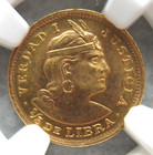 Peru 1968 Bbr Gold 1 5 Libra Ngc Ms-64