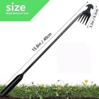 Manual Weed Puller Twister Garden Lawn Grass Root Remover Claw Tool Black Steel