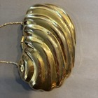 Vintage Hong Kong Gold Metal Hard Shell Evening Bag Purse Chain Euc