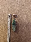 Brandon Etcity Navajo Handmade Sterling Silver Kingman Turquoise Pendant