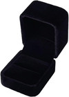 Black Velvet Ring Box     Luxury Soft Velvet Jewelry Gift Box For Engagement  Wedd
