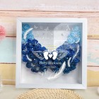 Personalized Baby Memorial Flower Shadow Box Infant Loss Keepsake Gift Sympathy 