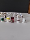 Lot Of 39 Vintage Porcelain  Ceramic   Metal Sewing Thimbles  Travels