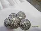 4 Chanel Paris Hamburg Cc Antique  Silver Metal  Buttons 16 Mm New Lot 4