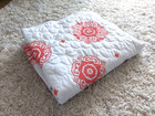 New Handmade 100  Cotton Red   White Baby Crib Quilt