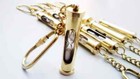 Lot Of 10 Pcs Brass Hourglass Sand Timer - Old Vintage Antique Style Key Chain