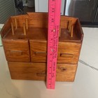 Vintage Wooden Sewing Box With Four Drawers