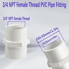 10pcs White Pvc Pipe Fittings  3 4 Npt Female Thread Inch  