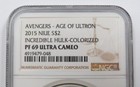 2015 Niue S 2 Marvel Avengers Age Of Ultron Hulk 1oz Silver Colorized Ngc Pf69uc