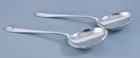 Antique Silver Plate Serving Spoons Charles James Allen 21 5cm C1895