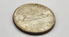 1961 Canada 1 Dollar Silver Coin - Elizabeth Ii 1st Portrait - Km 54