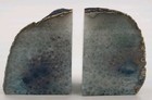 Blue Agate Crystal Bookends Home Decor Office Gift Natural Agate Quartz   47 