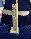 Northwest Coast Wood Totem Pole Hand Carved Vintage 1960   s-70   s
