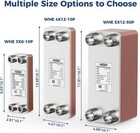 Alorair 10-40p 4 x12  Brazed Plate Heat Exchanger  1  Mpt Ports  316l St steel