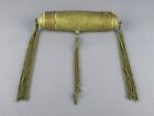 Antique Engraved And Pierced Bronze Container With Indian Figures 19th Century