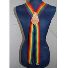 Vintage Mcguire-nicholas Rainbow Suspenders 2  Wide Unisex Adult Adjustable