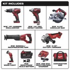 Milwaukee M18 Li-ion Cordless Power Tool Set  6-tool Set  2 Batteries  Model 