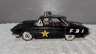 Vintage Ichiko Fbi Car-federal Bureau Of Investigation-buick-police-friction-tin