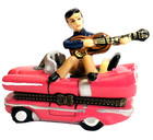 Elvis Presley Pink Cadillac Trinket Box Porcelain Hinged Shoes Guitar Trinkets