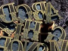 26x Brass Alphabet Stamps Finishing Tools Gilding Bookbinder Embossing Antique