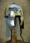 Medieval Knight Helmet Battle Warrior Helmet With Chain Mail Replica