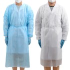 Disposable Lab Isolation Gowns Pp Soft Medical Gowns With Knitted Elastic Cuffs