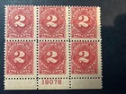 Scott   J 62 Plate Block Of 6 Mnh    2024 Scott Catalogue Value   125 00