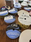 Huge Lot Of 34 Ribbon Rolls Mixed Colors   Sizes Unused See Pictures