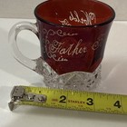 1904 St  Louis World s Fair Ruby Flashed Cut Glass Mug    father To Son    Red Clear