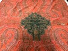 Kashmir Paisley Throw Antique  19th Century Wool Piano Shawl  110     By 60   
