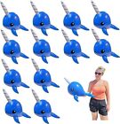 24  Narwhal Inflate  blue  Inflatable Narwhale Sea Creature Oceanic Animal Theme