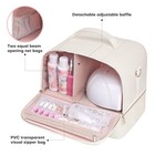 Leudes Nail Bag Polish Organizer Case Holds 42 Bottles   Gel Lamp Beige