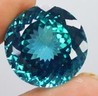 Certified 61 45 Ct Natural Teal Blue Sapphire     Round Cut Loose Gem Sri Lanka