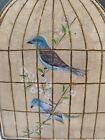 Lovely Antique 1935s Hand Painted Birds Cage Shape Cardboard Rare Chocolates Box