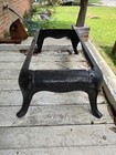 Local Pickup Only-antique Cast Iron Stove Base Table W  Curved Legs 